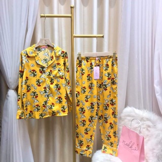 Bộ lụa áo tay dài cao cấp Nohk