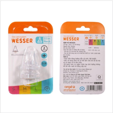 [HÀNG CHUẨN-CỔ HẸP] BÌNH SỮA , NÚM TI WESSER PP/PPSU CỔ HẸP 60ML/140ML/250ML MẪU MỚI NHẤT