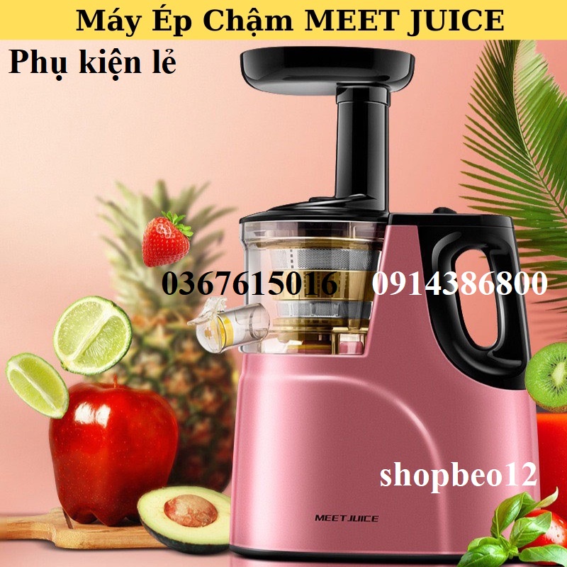 Phụ kiện Máy ép chậm MEET JUICE: củ xoắn, ca 2 vòi, khay nạp, lưới lọc
