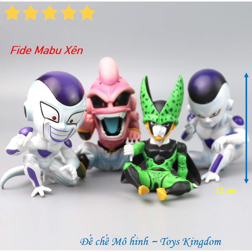 Mô hình Songoku bảy viên ngọc rồng: Mabu, Fide, Xên bọ hung cao 12cm [Giảm thêm 5% đơn 200k Mã LUCKY]