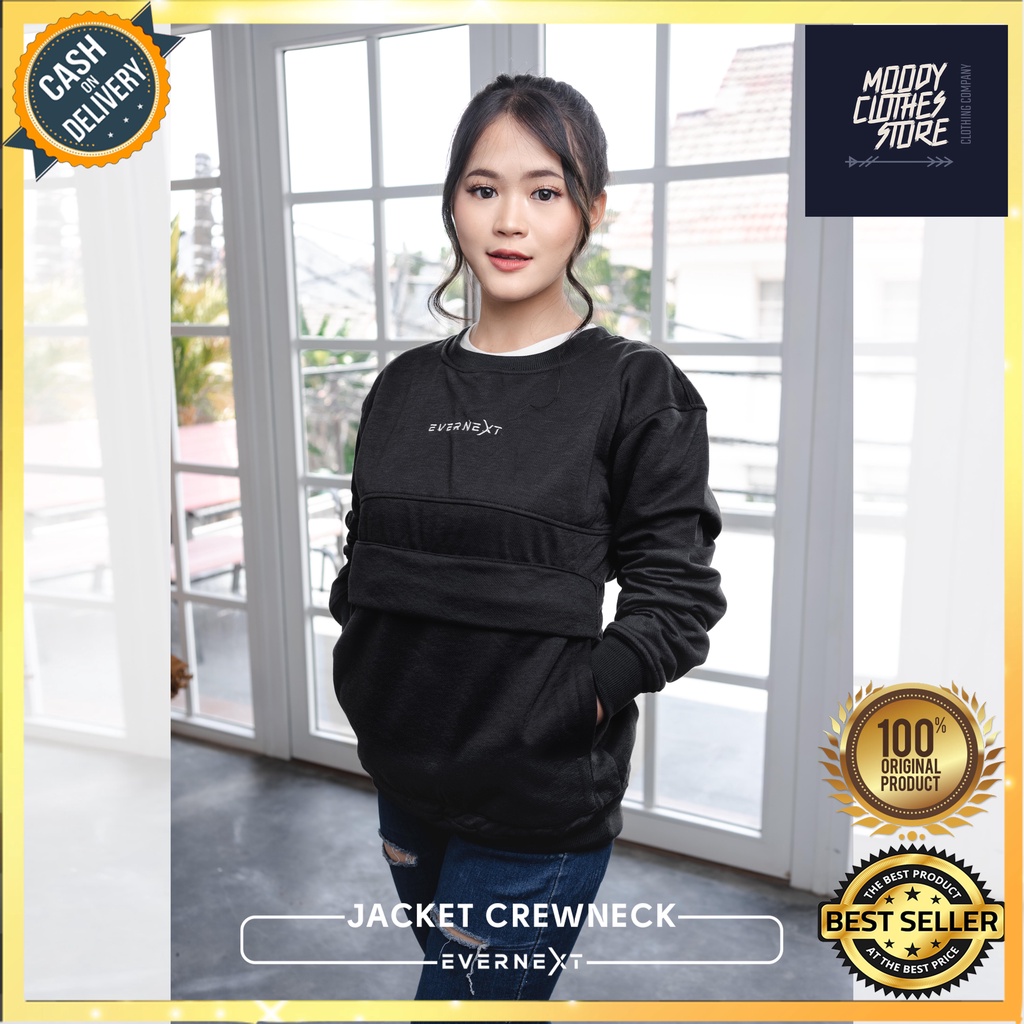 Áo Khoác Sweater Cổ Tròn Chống Mồ Hôi Màu Đỏ Đen Có Thể Tùy Chỉnh Cho Nữ Chính Hãng Size L XL XXL MAROON Màu Đỏ/Đen/Đỏ/Xanh NAVY Chính Hãng Áo Khoác ORI Everne