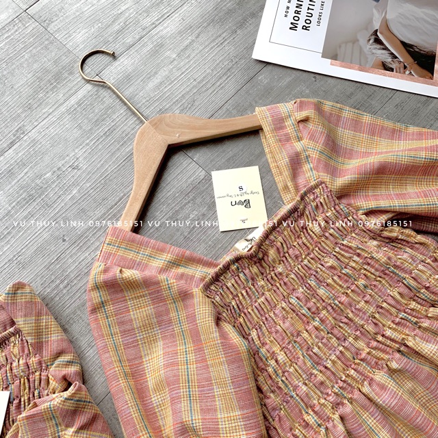 [Mã WASKT410K giảm 10K đơn 50K] Áo Kẻ Hồng Cổ Vuông (kèm ảnh thật) | BigBuy360 - bigbuy360.vn