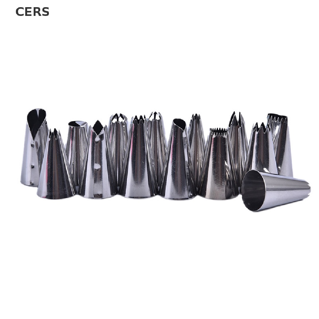 Bộ 16 Cái Túi Bắt Bông Kem Bằng Silicone Và Thép Không Gỉ DIY