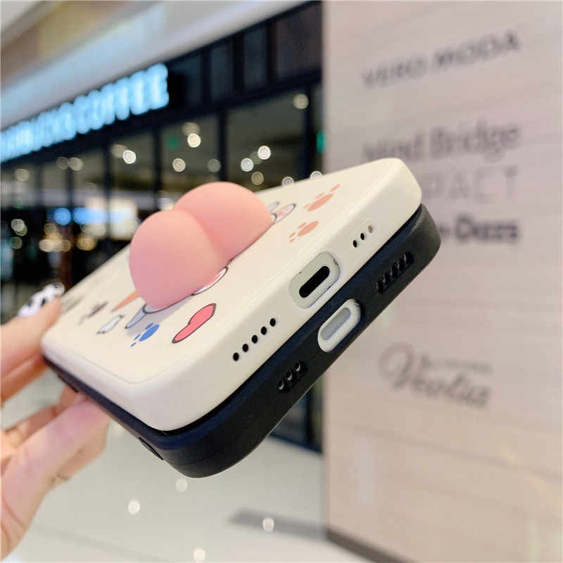 Ốp lưng shin mông đào cạnh vuông bảo vệ cam cho điện thoại iphone/samsung/oppo