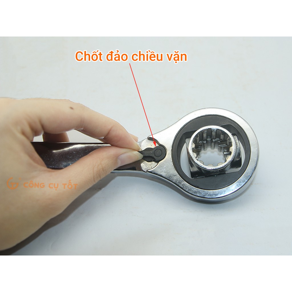 Cờ lê đầu xoay tự động 8-19mm thép CR-V