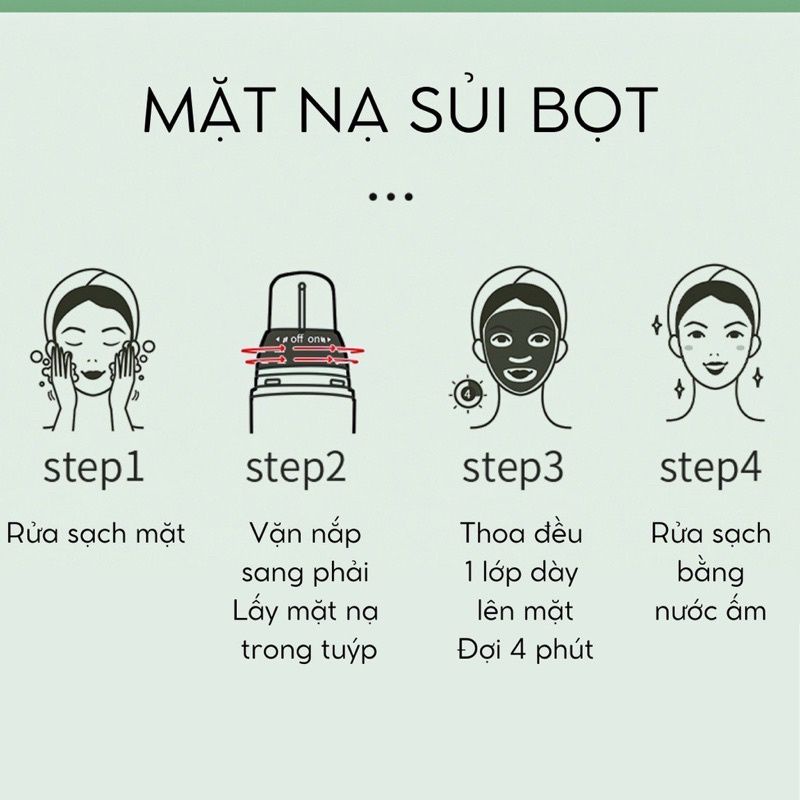 Mặt nạ sủi bọt thải độc Gibin chiết xuất từ rau má 100gram