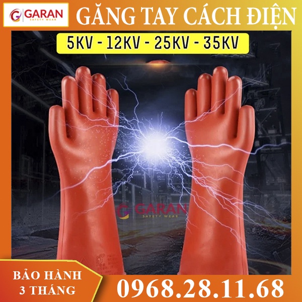 Găng tay cách điện, bao tay cách điện cao su 5kv 12kv 25kv 35kv