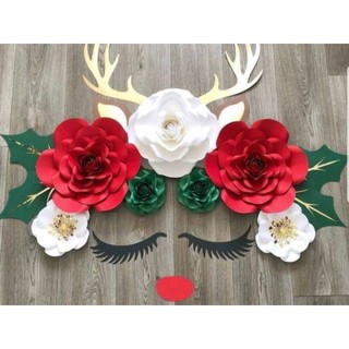 Sét Hoa Giấy Backdrop Noel