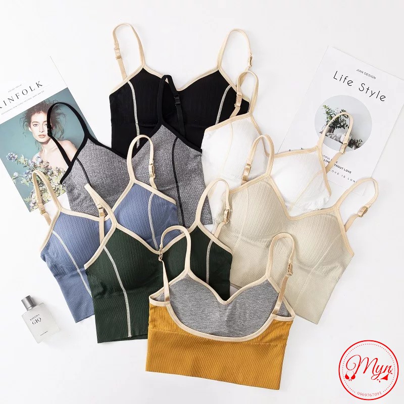 BRA TẬP GYM, YOGA HOT HIT DÁNG CROPTOP VIỀN THÂN ÁO