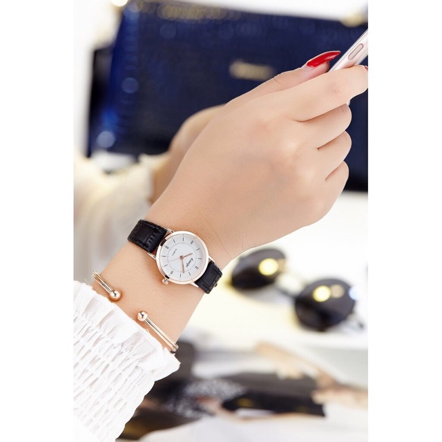 ĐỒNG HỒ NỮ DÂY DA KASIQI MẶT TRÒN CỰC ĐẸP | BigBuy360 - bigbuy360.vn