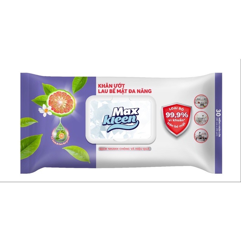 Khăn Ướt Lau Bề Mặt Đa Năng MaxKleen