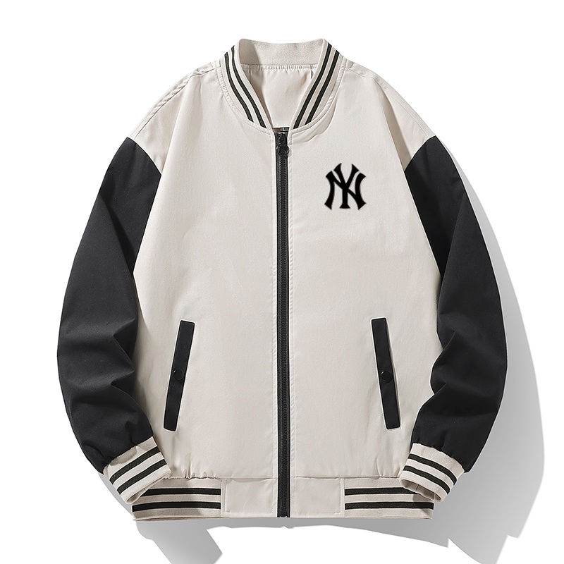 Áo Khoác Bomber Bóng Chày Cổ Đứng Dáng Rộng Cỡ Lớn M-5XL Phong Cách Yankees Cá Tính Cho Nam Nữ