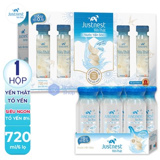 [ HỘP SANG TRỌNG ] Hộp 720ml (6 lọ x 120ml) Yến Thật Justnest (Date: 18 tháng)