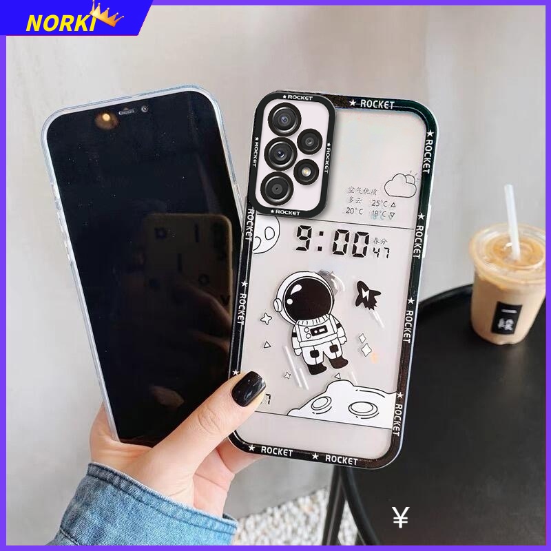 Ốp Điện Thoại Silicone Mềm In Hình Phi Hành Gia Hoạt Hình Cho Samsung Galaxy A12 A23 A22 A32 A33 A52 A52S A53 A72 A73Lens