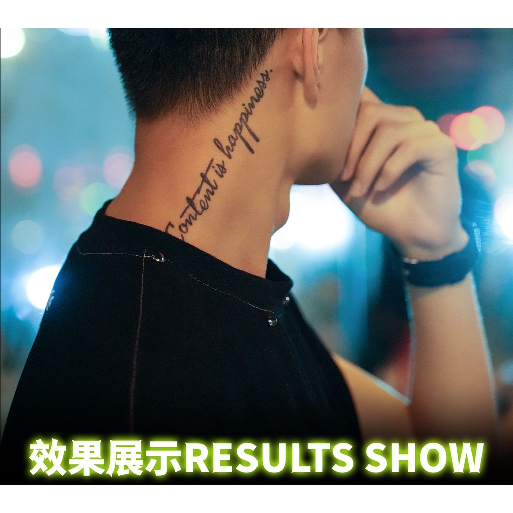 【SIYA Magic Tattoo】Hình Xăm Dán Tạm Thời 10-15 Ngày Bảng Chữ Cái Tiếng Anh Chống Nước 15CM*3.5CM