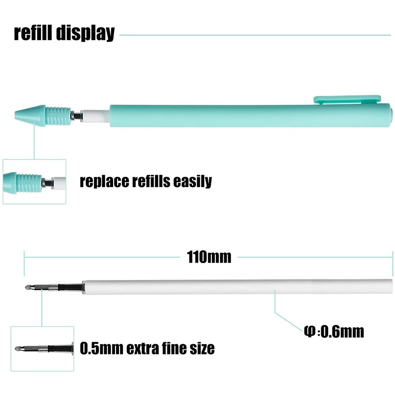 Bút Bi Mực Đen Ngòi 0.5mm Thiết Kế Đơn Giản Cho Học Sinh