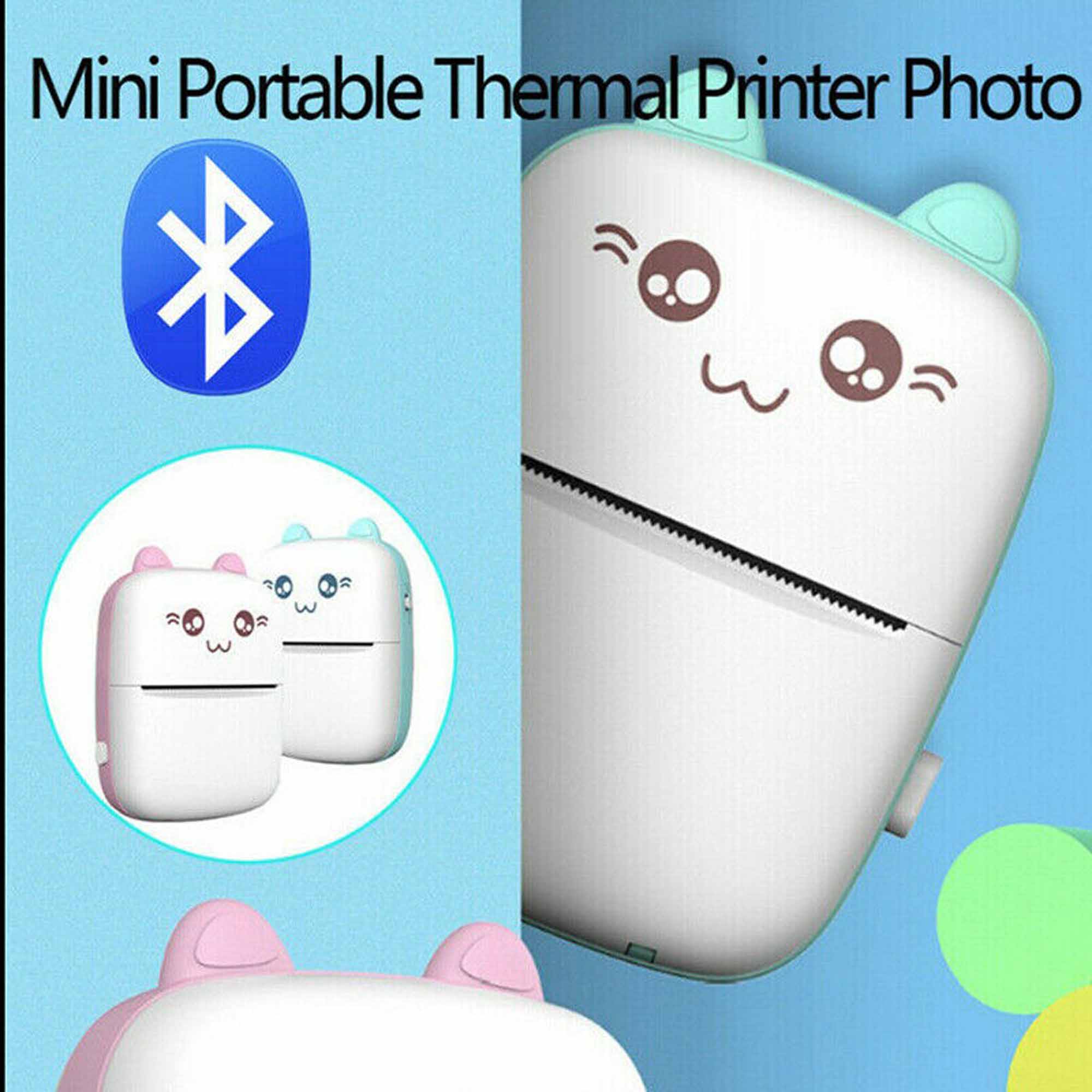 Máy in nhãn cầm tay Máy in ảnh nhãn dán nhiệt Mini Pocket Bluetooth Shopforgirl | BigBuy360 - bigbuy360.vn