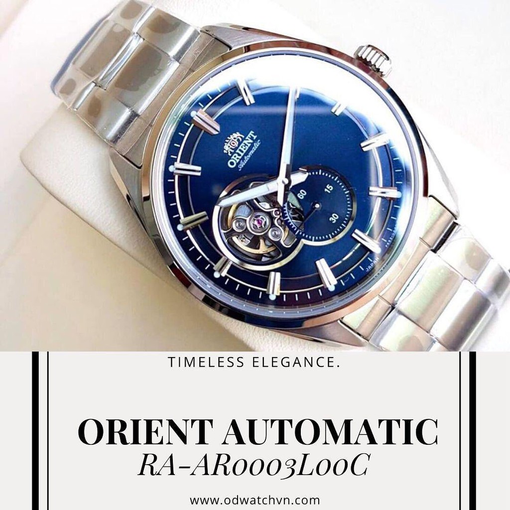 Đồng hồ nam Orient Automatic SMALL SECOND OPEN HEART BLUE STEEL RA-AR0003L00C