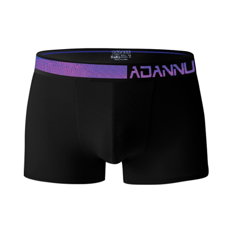 1 Quần Lót Boxer ADANNU Eo Thấp Màu Trơn Thời Trang Cho Nam AD7279