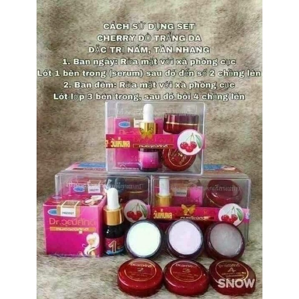 BỘ 5 KEM NAM CHUYEN SÂU THÁI LAN CHERRY ĐỎ