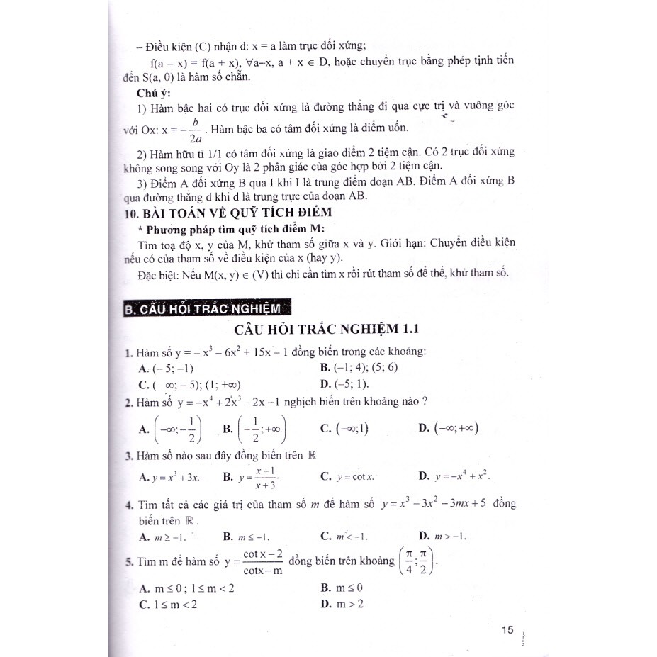 Sách - 1800 Câu hỏi trắc nghiệm môn Toán (Lớp 10, 11, 12).