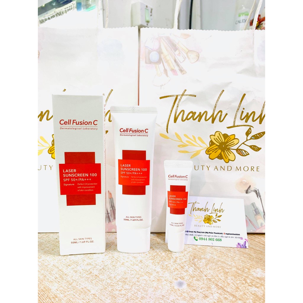 KEM CHỐNG NẮNG CELL FUSION LASER C SPF50+/PA+++ dành cho da nhạy cảm, da sau tổn thương, chống nắng hiệu quả
