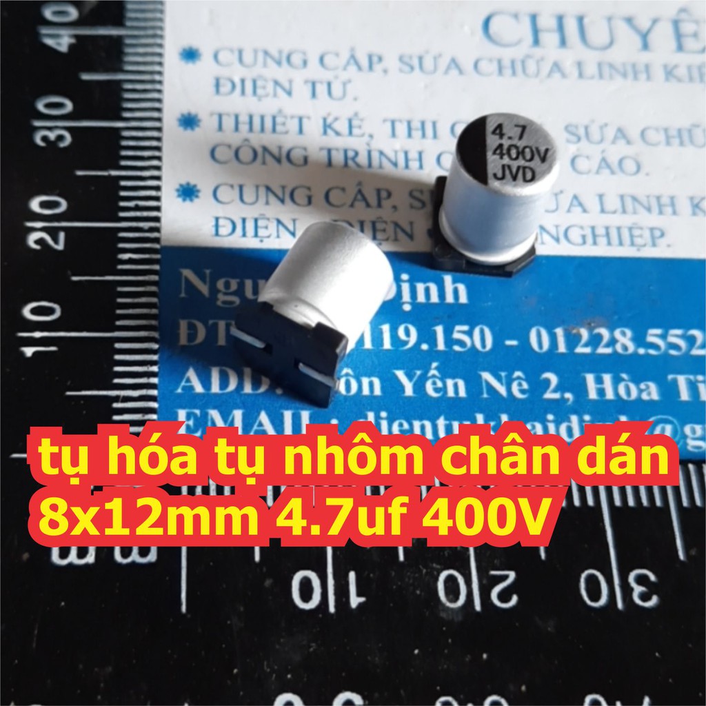 5 con tụ điện tụ hóa tụ nhôm chân dán 8x12mm 4.7uf 400V kde6495