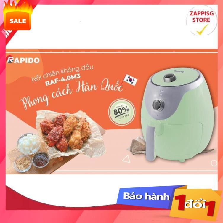 ✔️ Nồi chiên không dầu Rapido công suất 1200W, 4 lít - RAF 4.0 M3