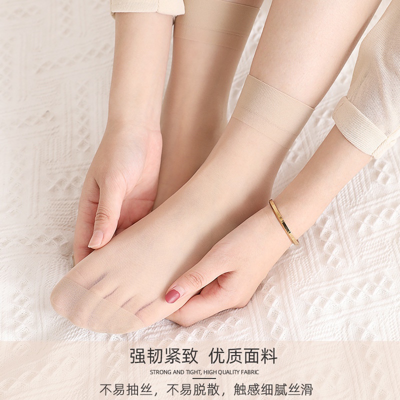 Vớ Cotton Ngắn Siêu Mỏng Chống Trượt Chống Mòn Thoáng Khí Cho Nữ