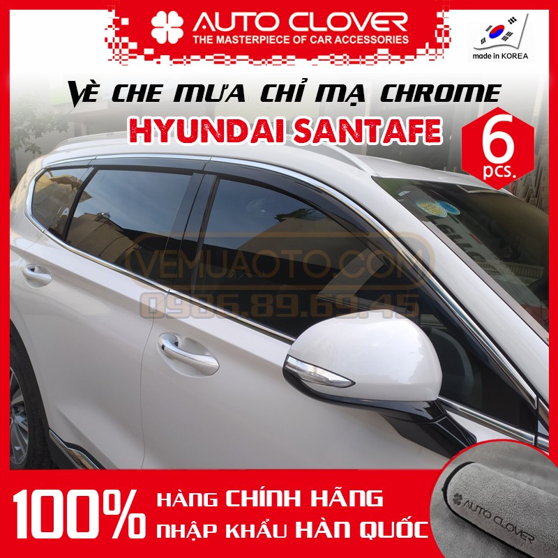 Vè che mưa Hyundai Santafe 2019-2022 - Chính hãng Auto Clover Hàn Quốc