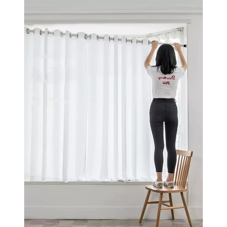 Size dài T8  - Cây treo rèm KHÔNG CẦN KHOAN TƯỜNG, cây treo đồ ĐA NĂNG, Thanh treo Thông Minh