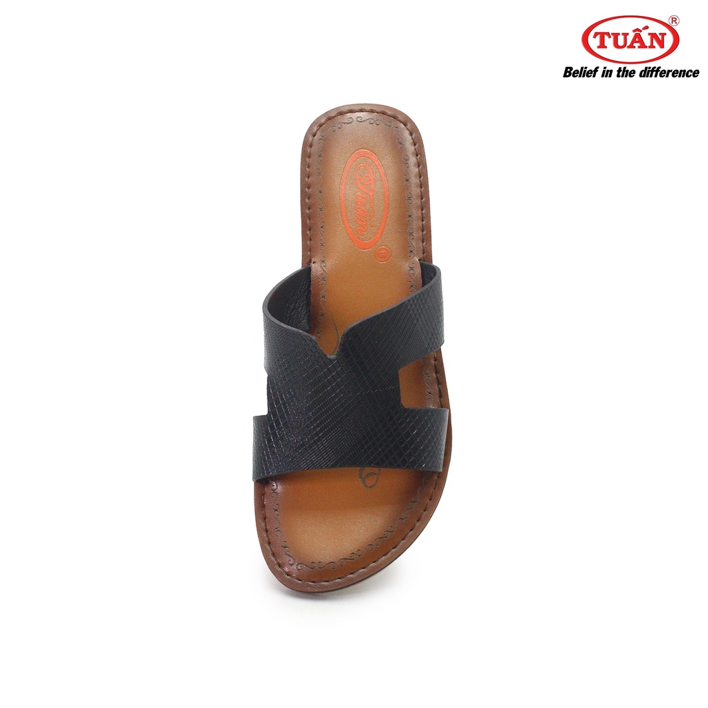 Dép nữ bệt quai da bò đế bằng thương hiệu Tuấn UXHU-B94