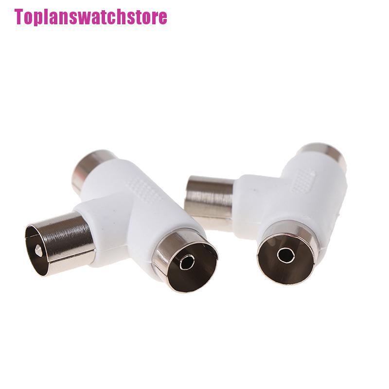 Set 2 Cáp Nối Đồng Trục TV 2 Chiều Từ Đầu Cắm Sang 2 Ổ Cắm