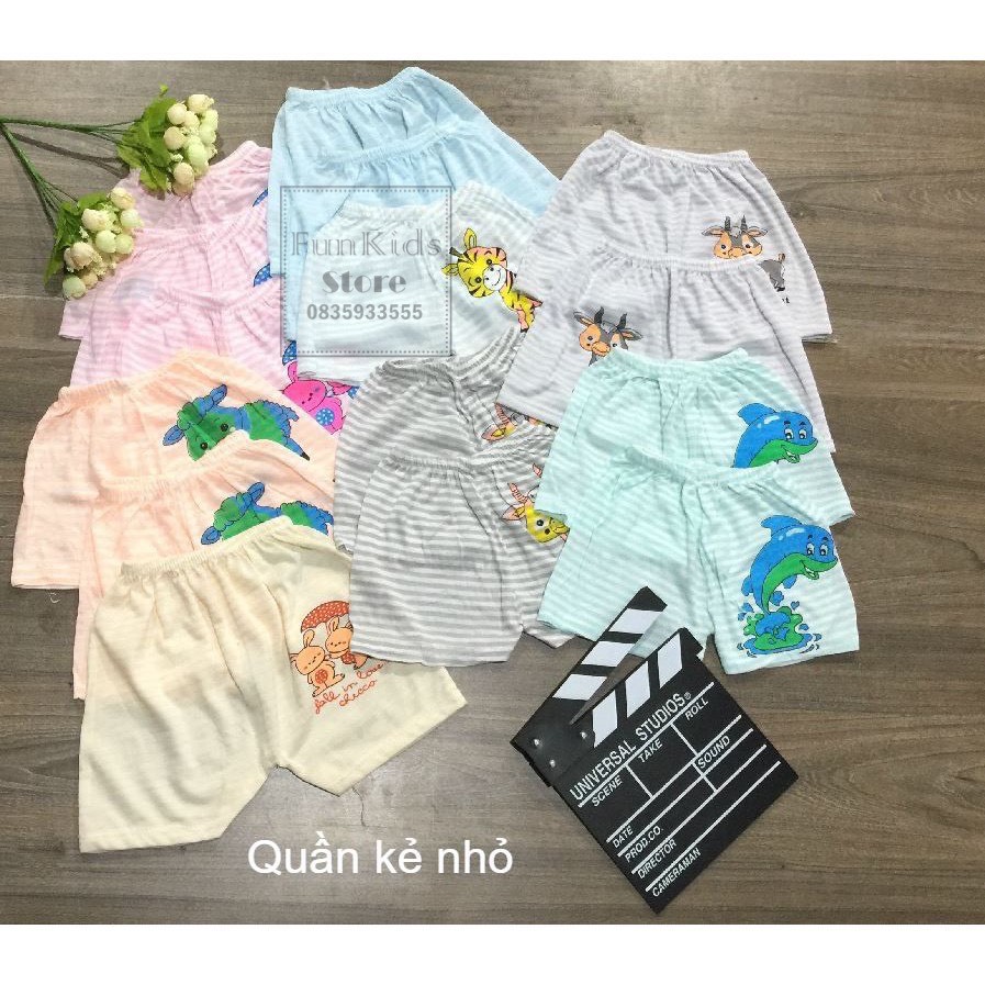 Quần Chục Đùi Cotton Kẻ Cho Bé Trai Và Bé Gái Từ 6kg Đến 18kg  FUNKIDS  Quần Đùi Mặc Ở Nhà Cho Bé. Bền-Rẻ-Đẹp