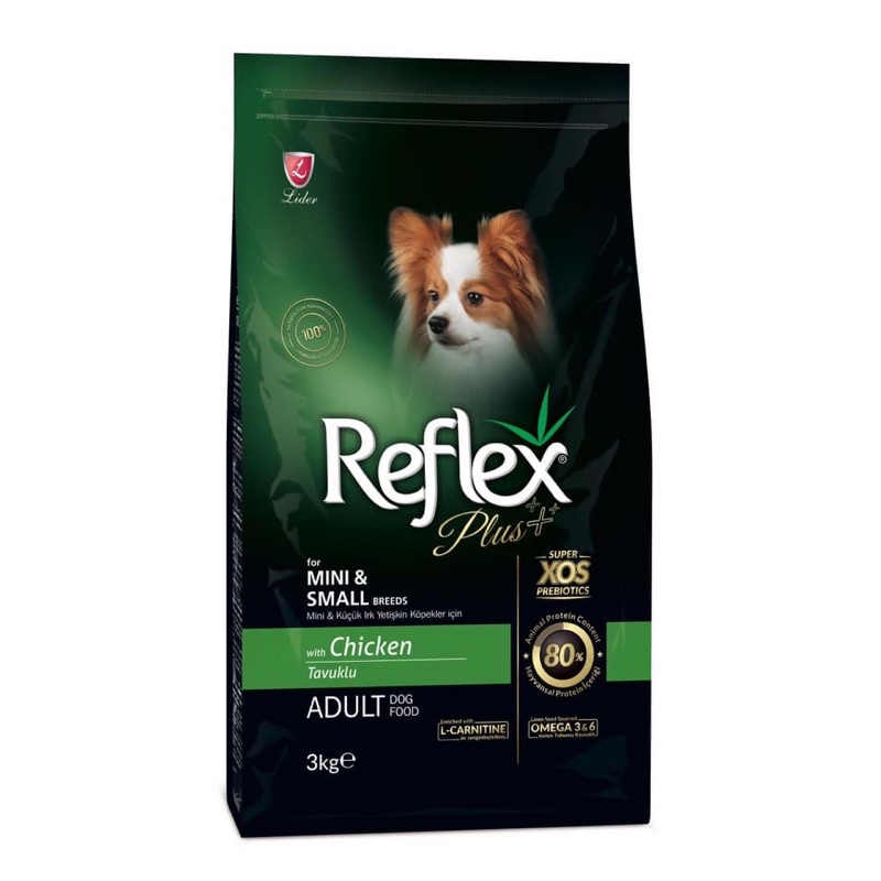Thức ăn hạt Reflex Plus Mini Breed  gói 3kg dành cho chó giống nhỏ 2-10kg; thức ăn chó junior, adult. Kitty Pet Shop