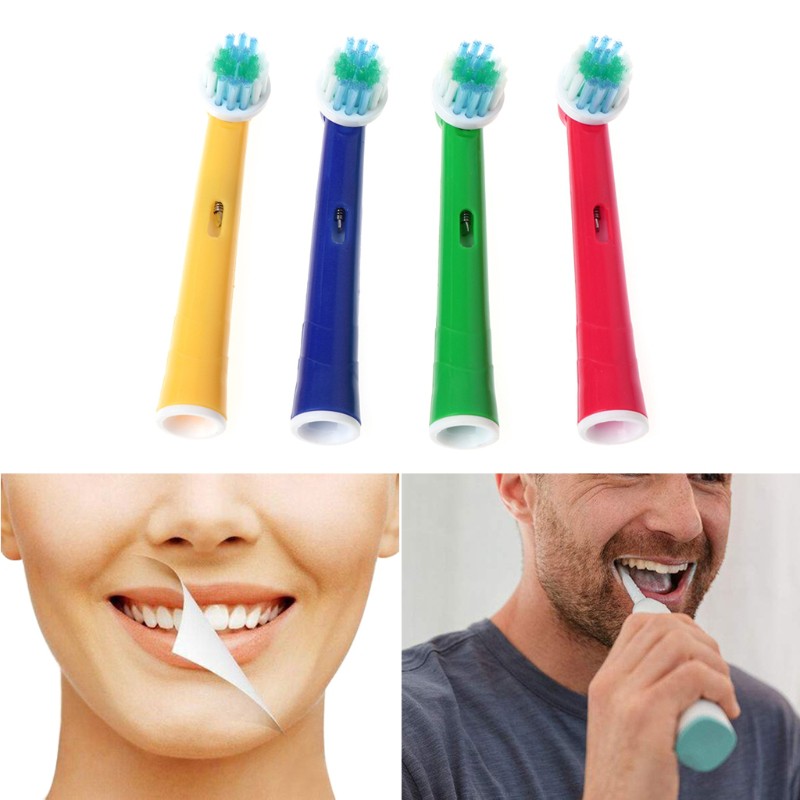 Bộ 4 đầu lông mềm chiều dài 7cm dùng cho bàn chải điện EB-17A với 4 màu khác nhau