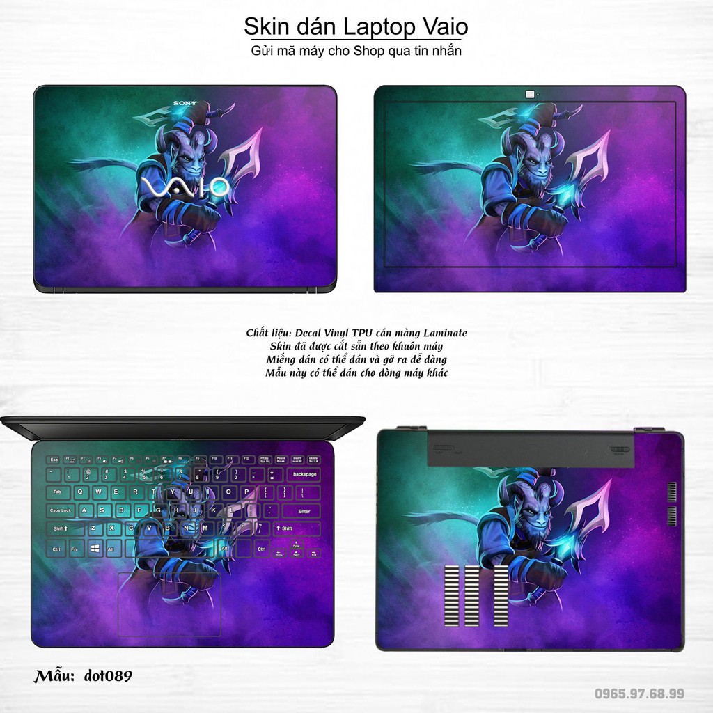 Skin dán Laptop Sony Vaio in hình Dota 2 _nhiều mẫu 15 (inbox mã máy cho Shop)