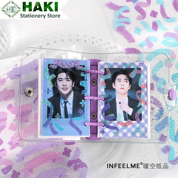 Sticker cute trang trí sổ họa tiết ruy băng HAKI dễ thương, hình dán sticker cute đáng yêu giá rẻ ST11