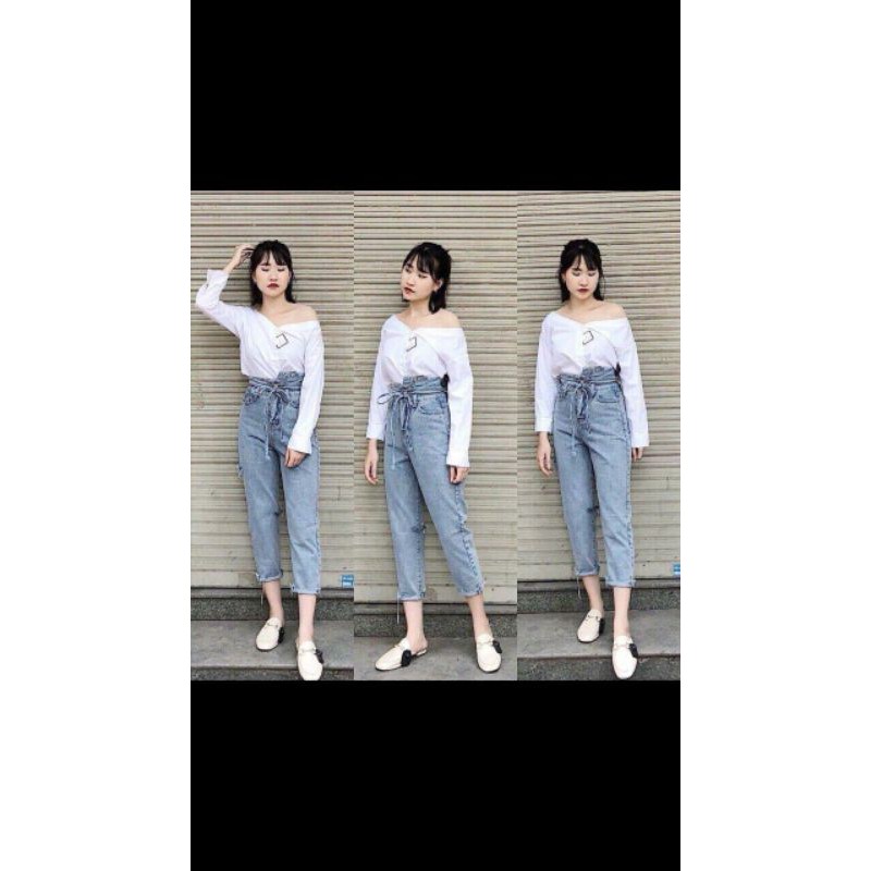 Quần baggy jeans nữ hang si