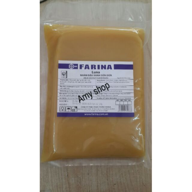 [Mã INCU1708 hoàn 15K xu đơn 50K] Nhân đậu xanh sữa dừa Farina 1kg