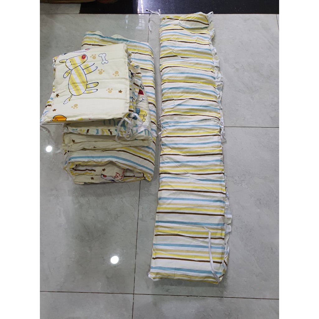 BỘ RA NỆM 5 MÓN CHO GIƯỜNG CŨI CŨA BÉ.DÀI 1M,RỘNG 60CM,HÀNG ĐÚNG NHƯ HÌNH.