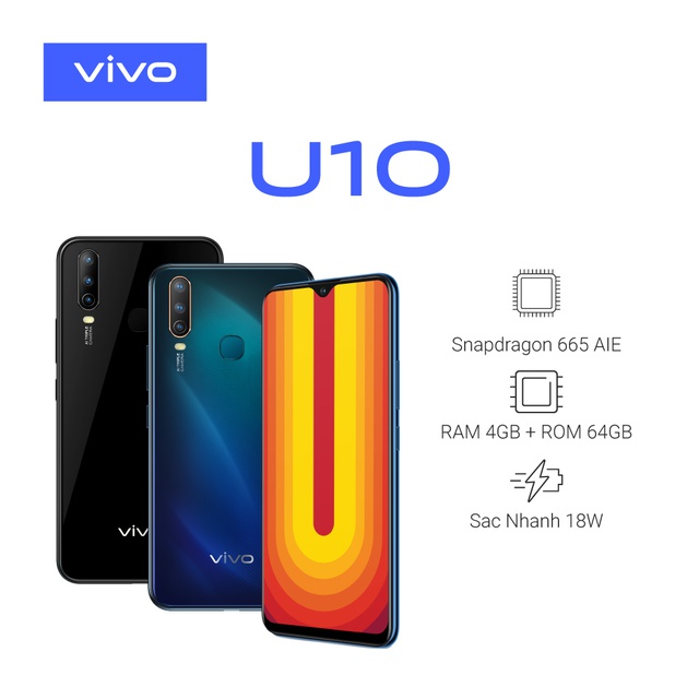 Điện thoại Vivo U10 4GB/64GB - Hàng Chính Hãng