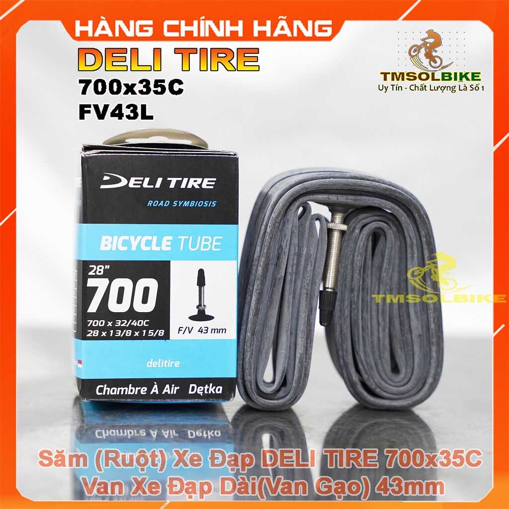 Ruột xe đạp 700x35C FV43mm DELI TIRE Săm xe đạp 700x35C FV43mm Van Gạo Xe Đạp Dài 43mm