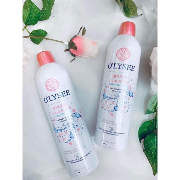 (Bill Pháp đủ ạ) Xịt khoáng Olysee Brume À La Rose Water Spray 400ml