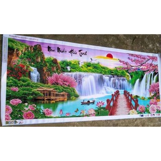 Tranh đính đá Non nước hữu tình thành phẩm