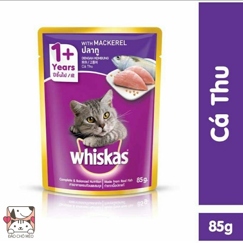 Pate Mèo Whiskas Junior Tuna 85g cung cấp nguồn dinh dưỡng dồi dào cho mèo - Đảo Chó Mèo