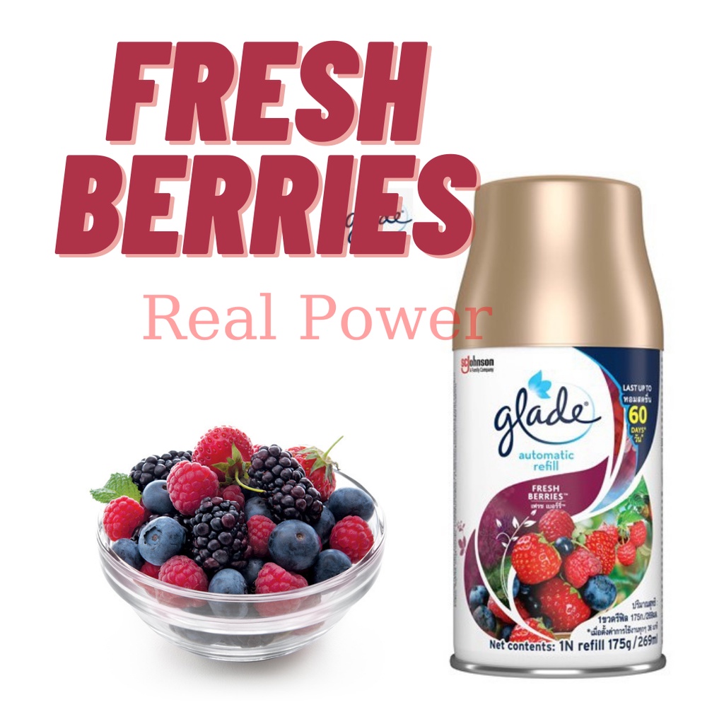 Xịt thơm phòng tự động Glade Refill Hương Fresh Wild Berries 175g (269ml)