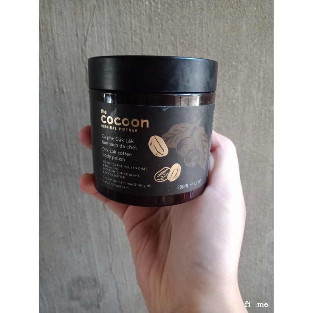 Tẩy da chết body cà phê Đắk Lắk Cocoon làm sạch da chết trên cơ thể (sản phẩm thiên nhiên từ café nguyên chất Đắk Lắk