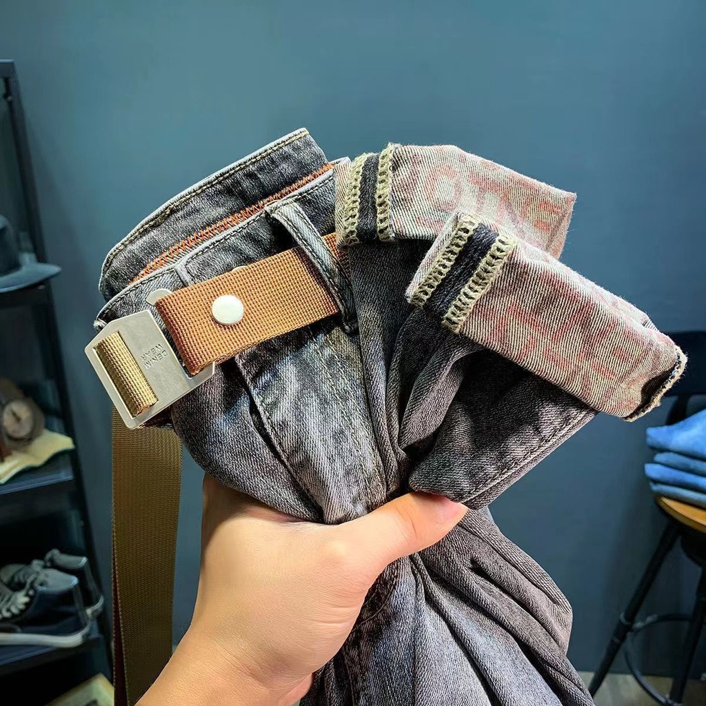 Quần Jean skinny Jean Màu Xám Khói Thời Trang Xuân Hè Phong Cách Hàn Quốc Mới 2022 Cho Nam