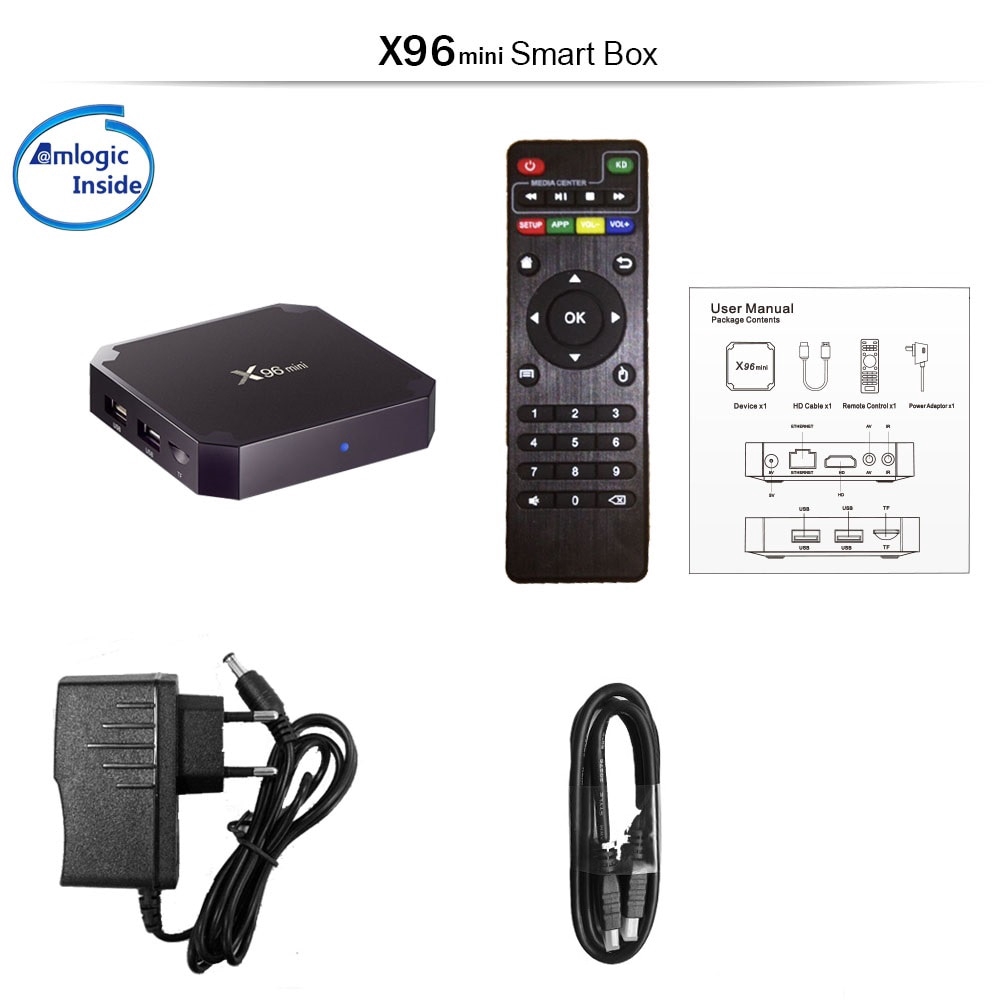 Họp Tv Box B' X96 Mini Android 9.0 Wifi 2gb 16gb Amlogic S905W Lõi Tứ 2.4ghz